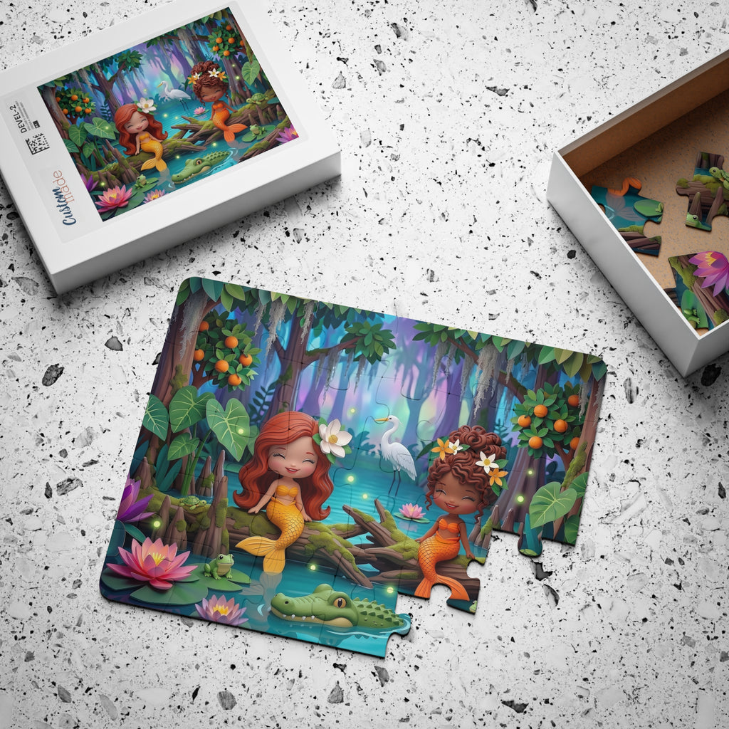Swamp Friend Mermaids— 30‑Piece Kids Puzzle