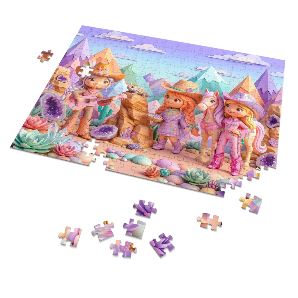 Cowgirl Jigsaw Puzzle with Tin – Pastel Adventure Puzzle
