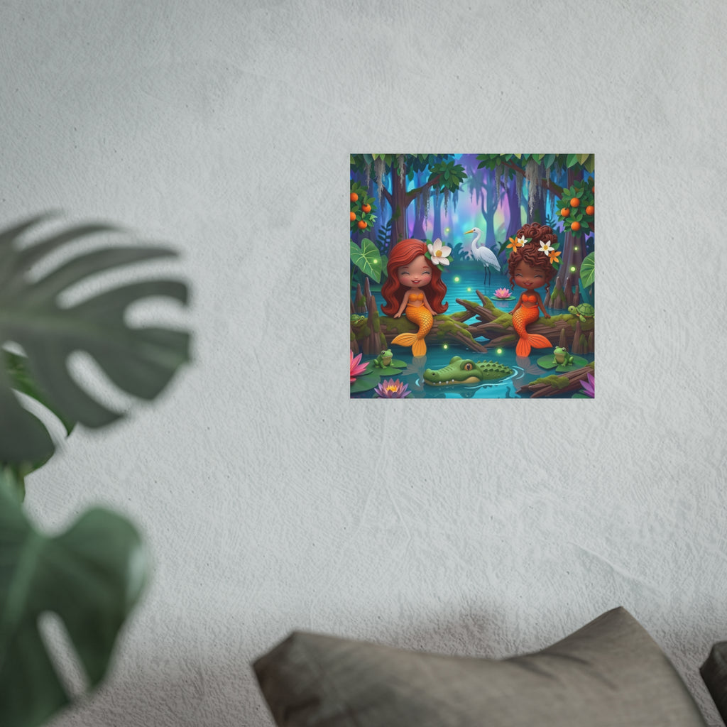 Cute Swamp Mermaids Art Print