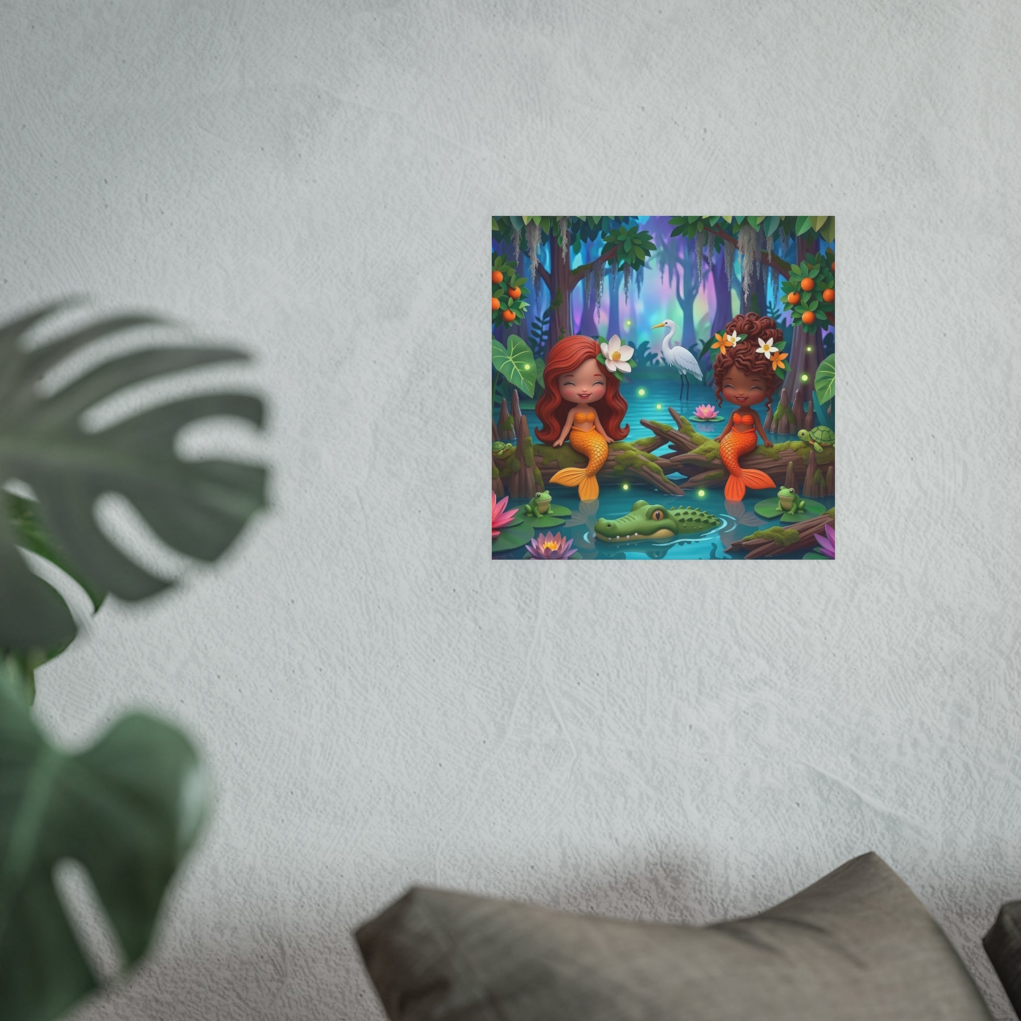 Cute Swamp Mermaids Art Print