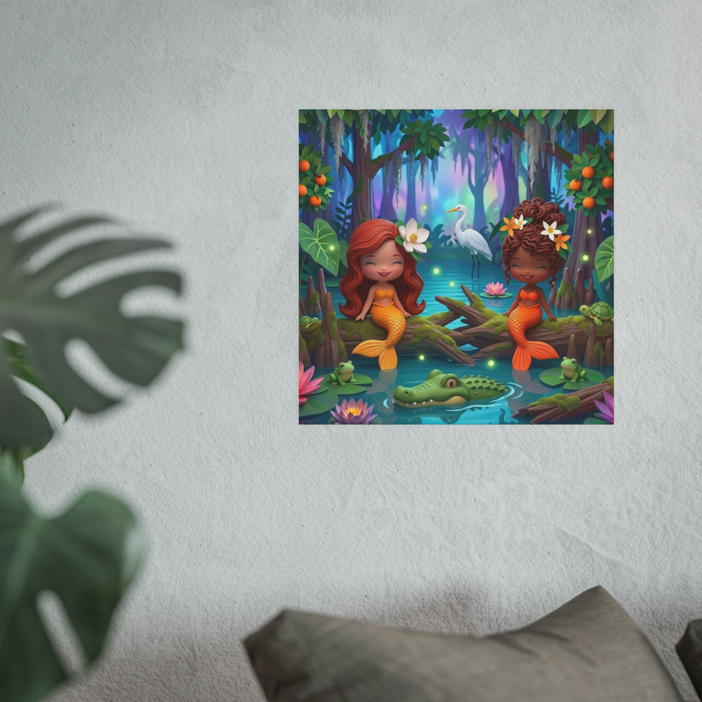 Cute Swamp Mermaids Art Print