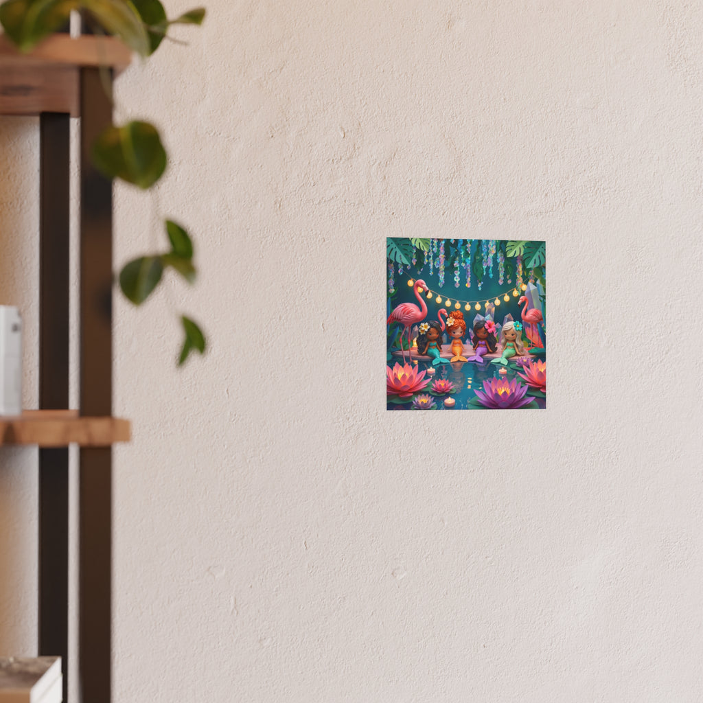 Colorful Night in Mermaid Cove — Satin/Matte Print