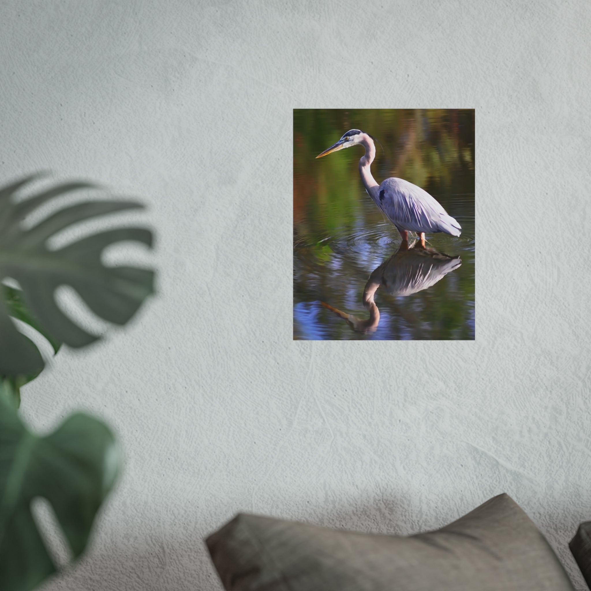 Heron Reflection Fine Art Print