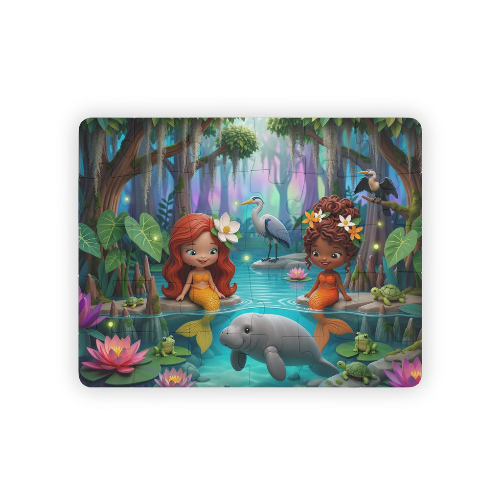 Mermaid Friends in Magical Swamp — 30-Piece Kids Puzzle