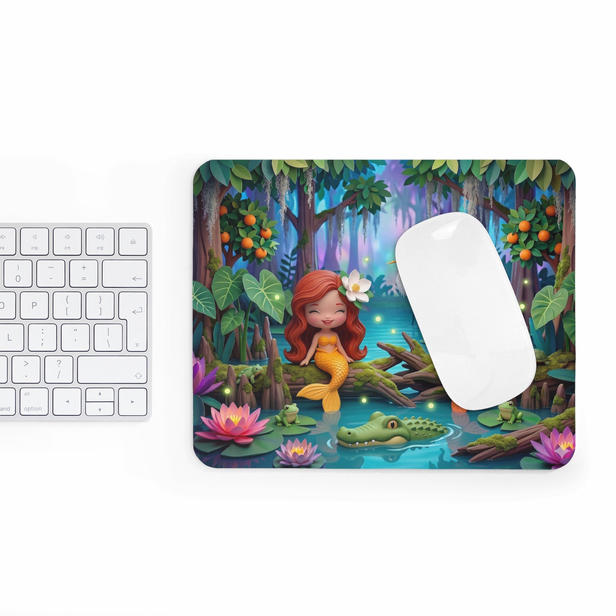 Whimsical Mermaid Friends Mouse Pad