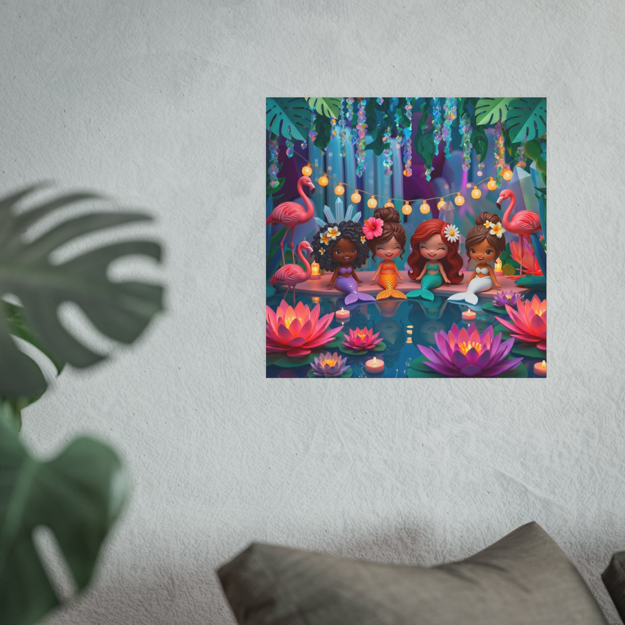 Mermaid Cove Girls Night Wall Art