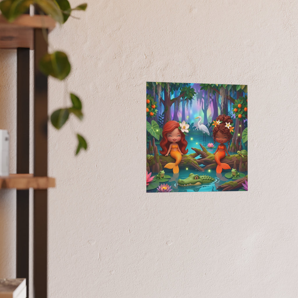 Cute Swamp Mermaids Art Print