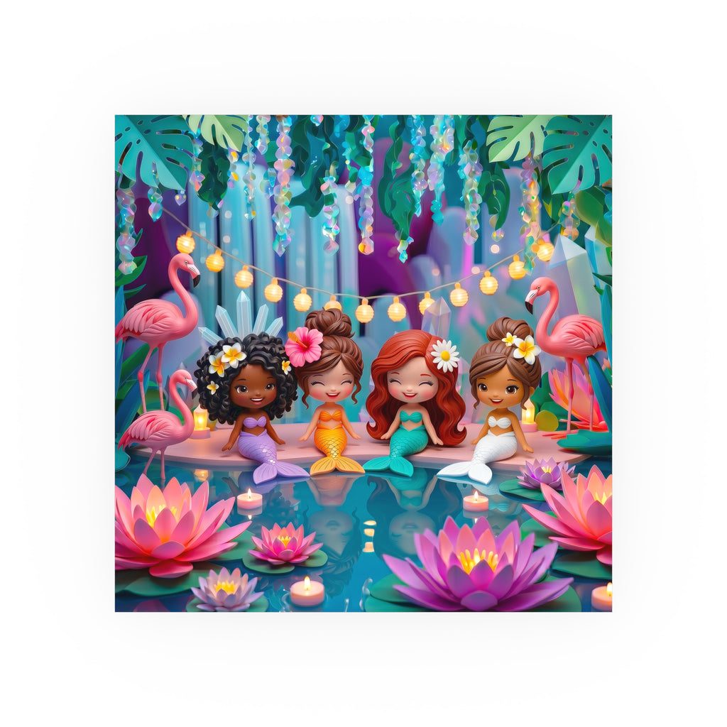 Mermaid Cove Girls Night Wall Art