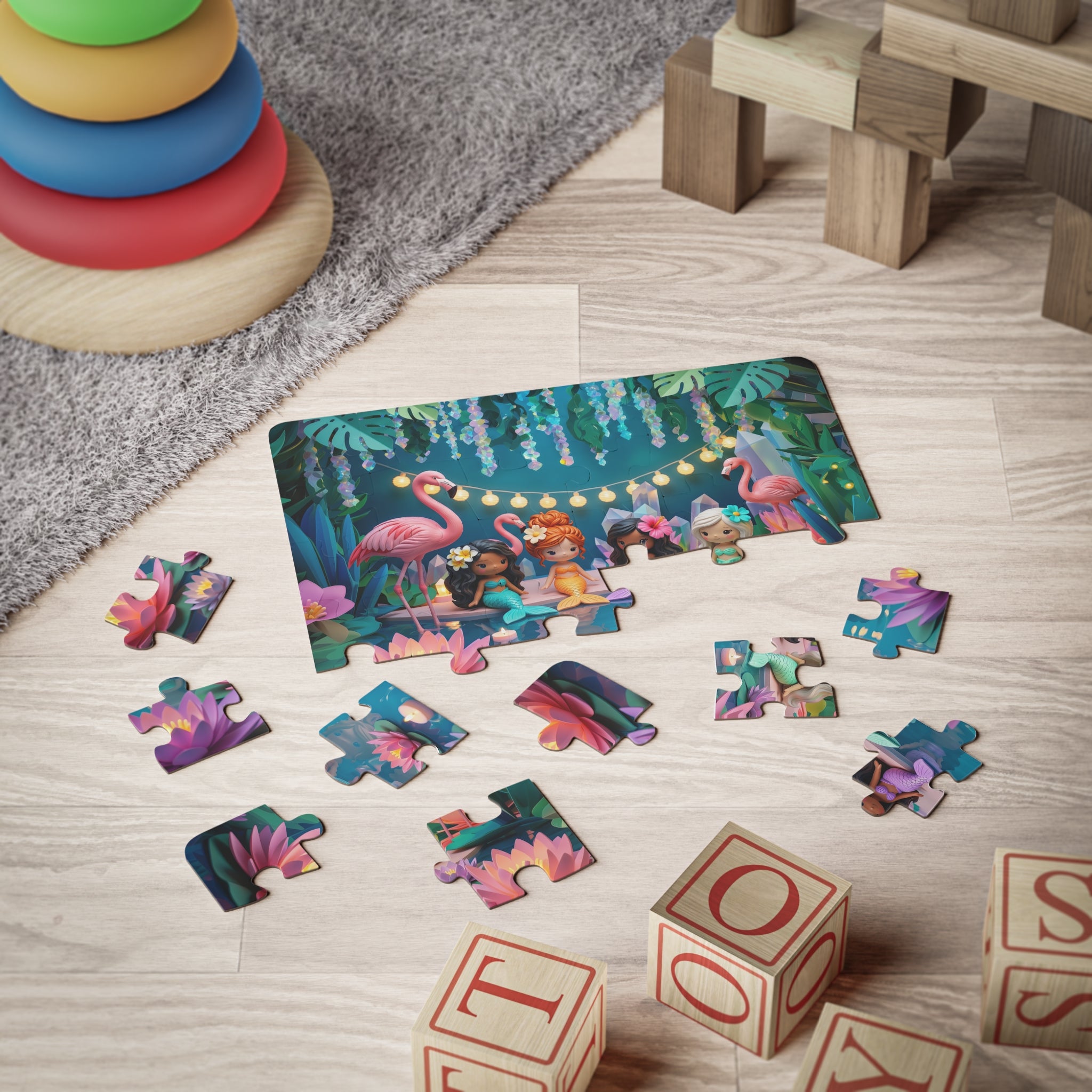 Mermaid Cove at Night —  30‑Piece Kids' Puzzle