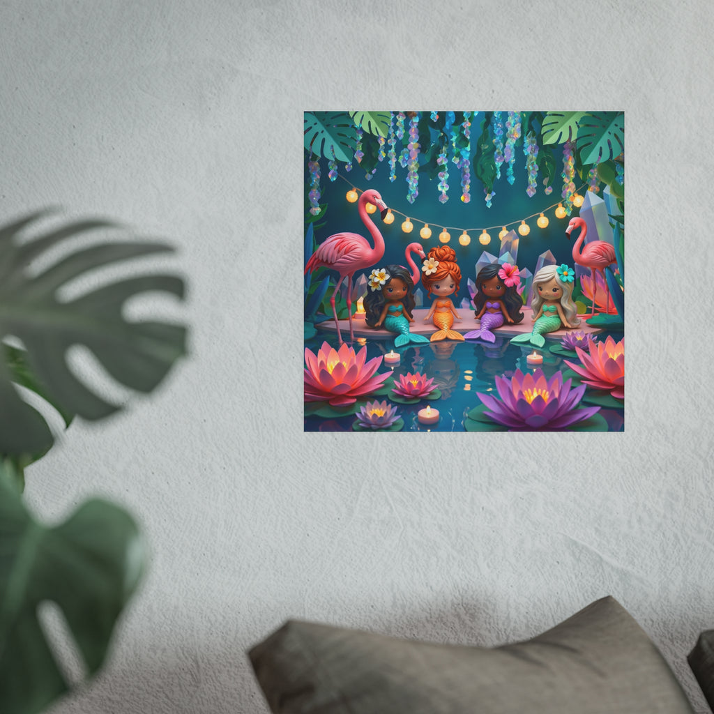 Colorful Night in Mermaid Cove — Satin/Matte Print