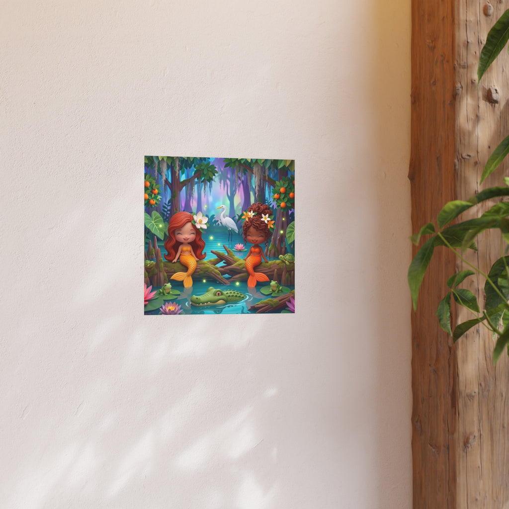 Cute Swamp Mermaids Art Print