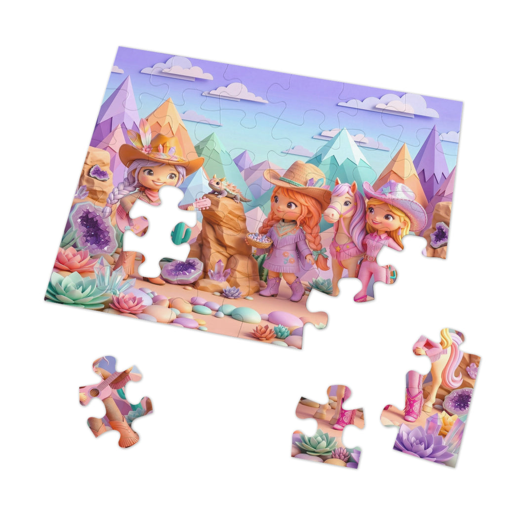 Cowgirl Jigsaw Puzzle with Tin – Pastel Adventure Puzzle
