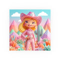 Cowgirl Art Print Poster — Cute Pastel Western Wall Decor