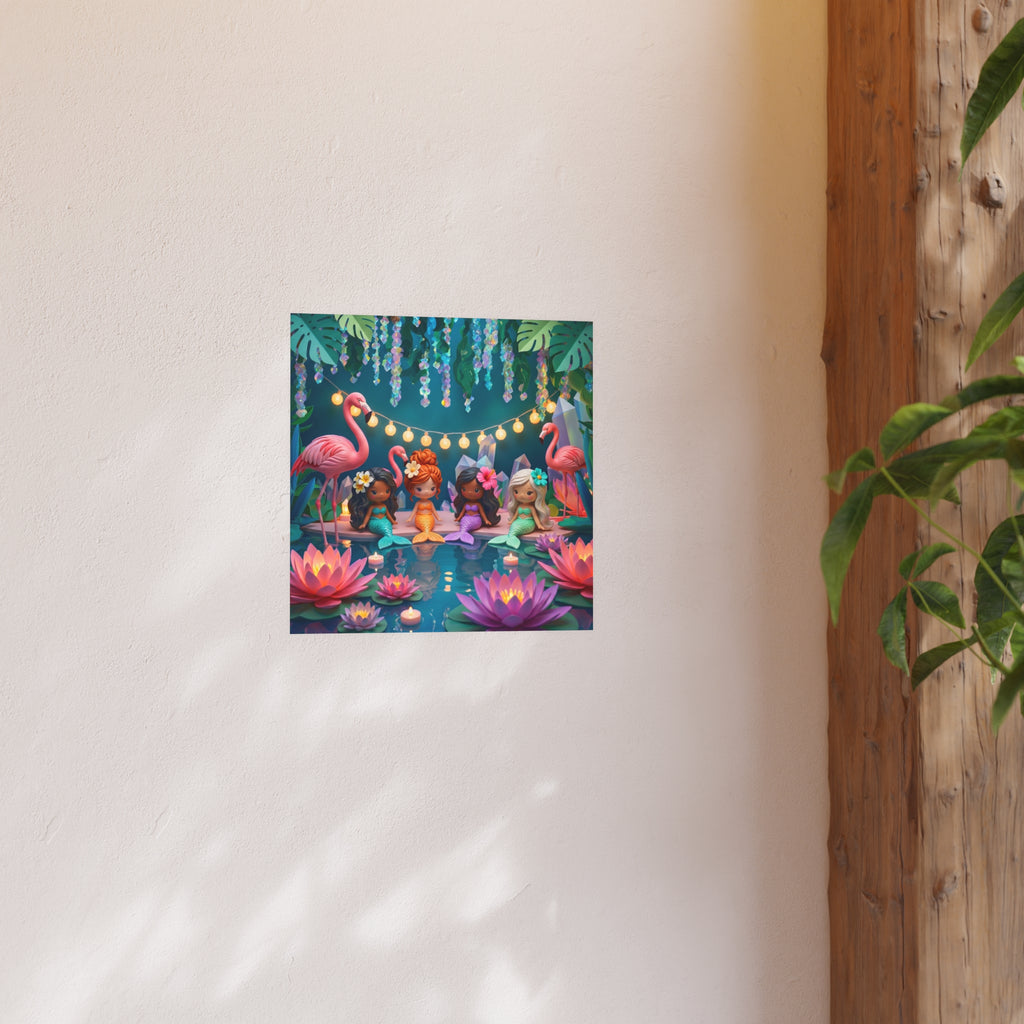 Colorful Night in Mermaid Cove — Satin/Matte Print