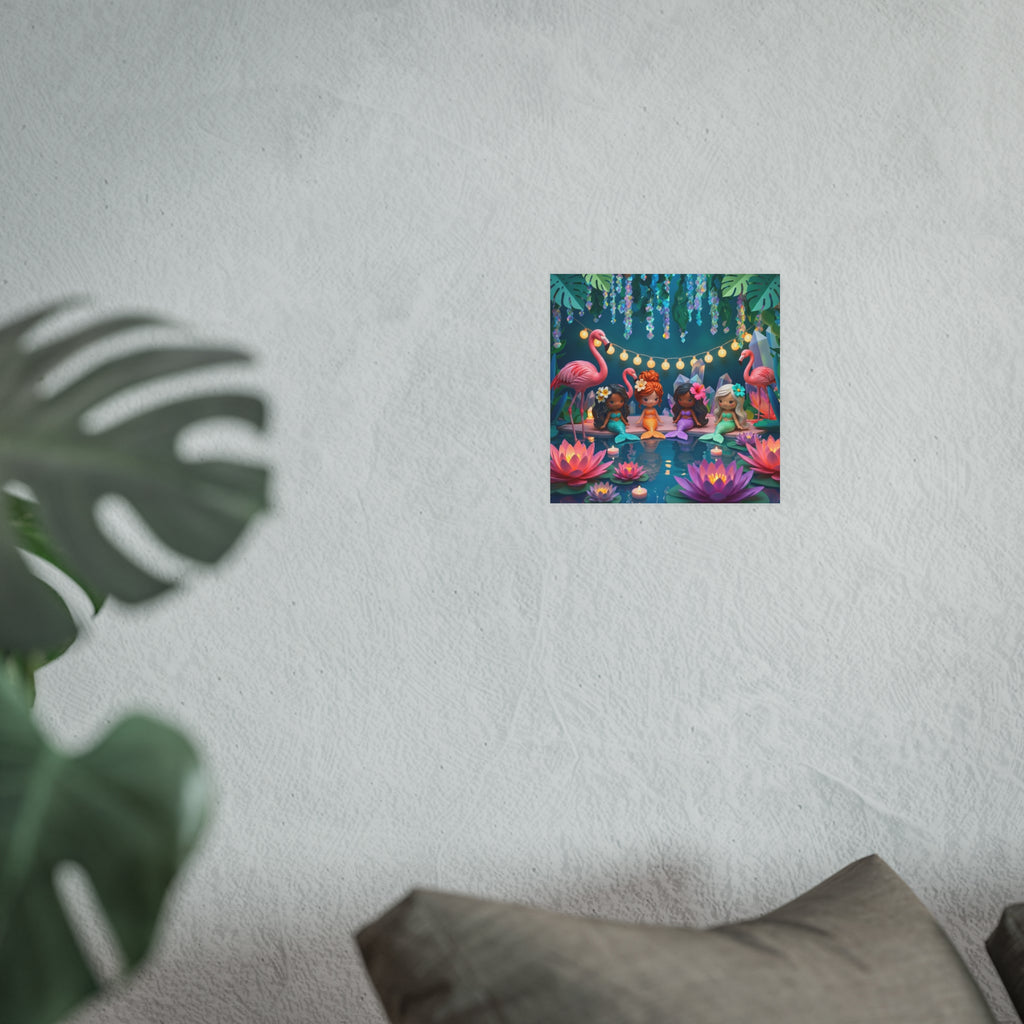 Colorful Night in Mermaid Cove — Satin/Matte Print