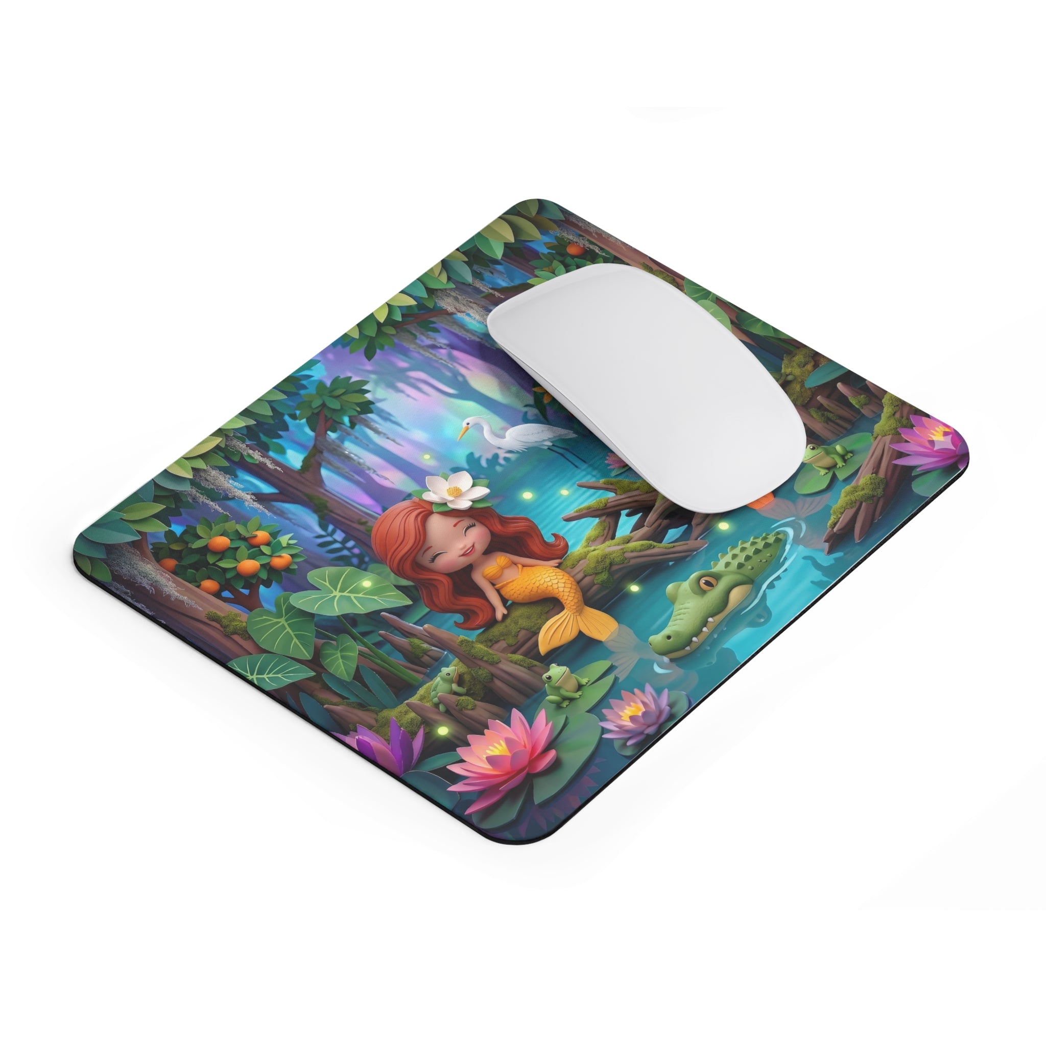 Whimsical Mermaid Friends Mouse Pad
