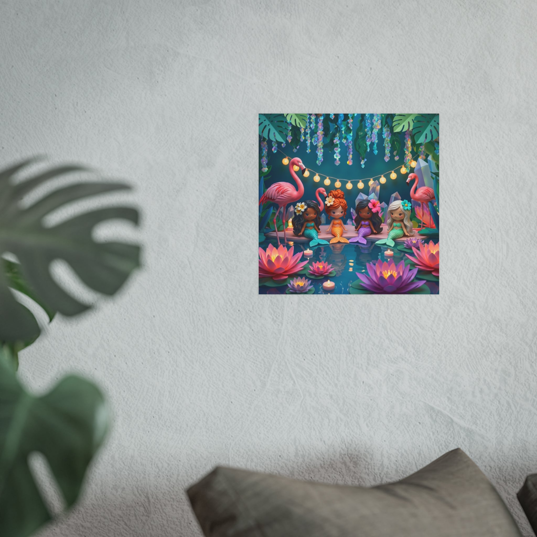 Colorful Night in Mermaid Cove — Satin/Matte Print