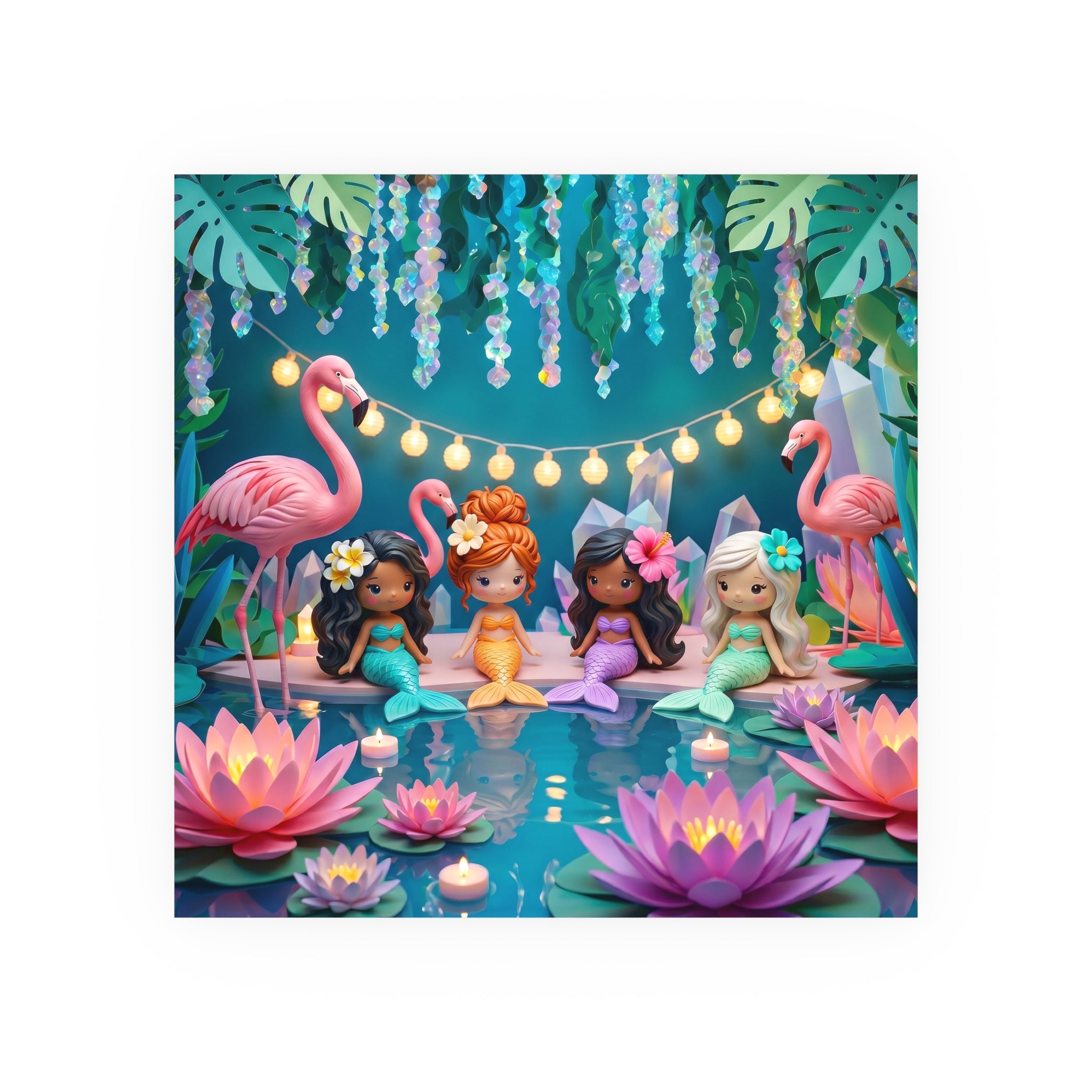 Colorful Night in Mermaid Cove — Satin/Matte Print