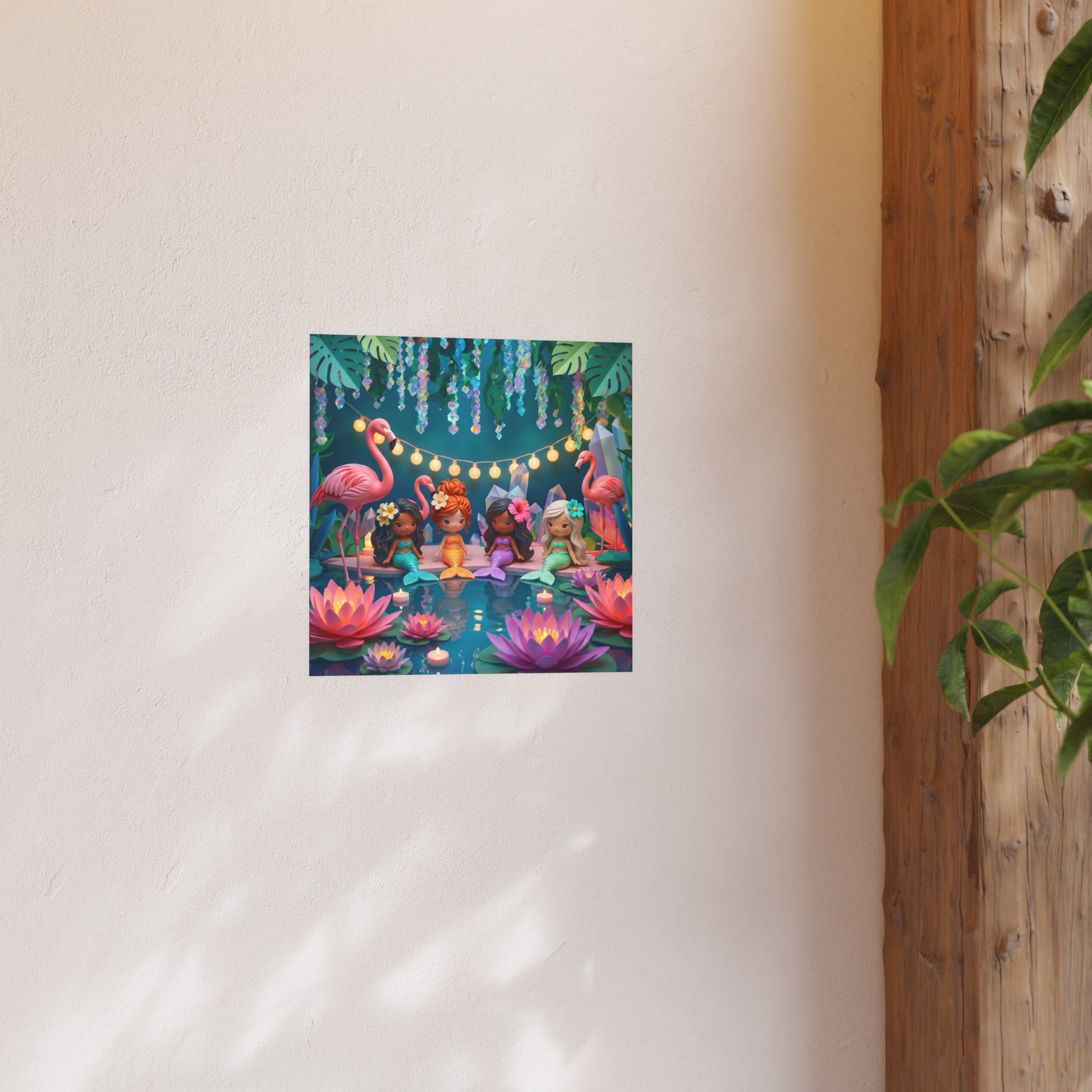 Colorful Night in Mermaid Cove — Satin/Matte Print