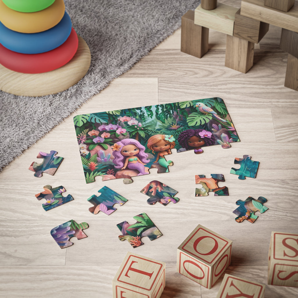 Colorful Tropical Mermaid Friends — 30-Piece Kids Puzzle