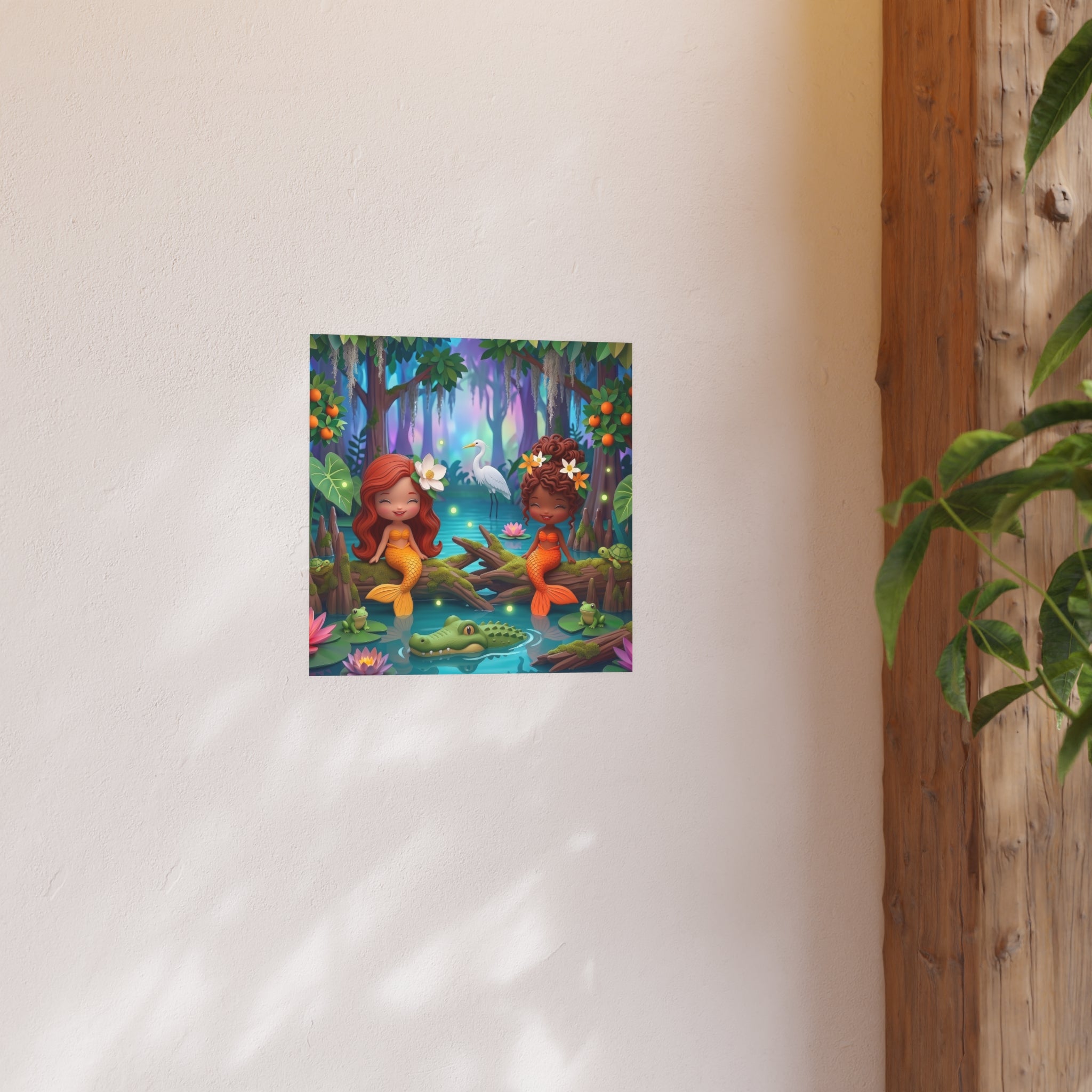 Cute Swamp Mermaids Art Print