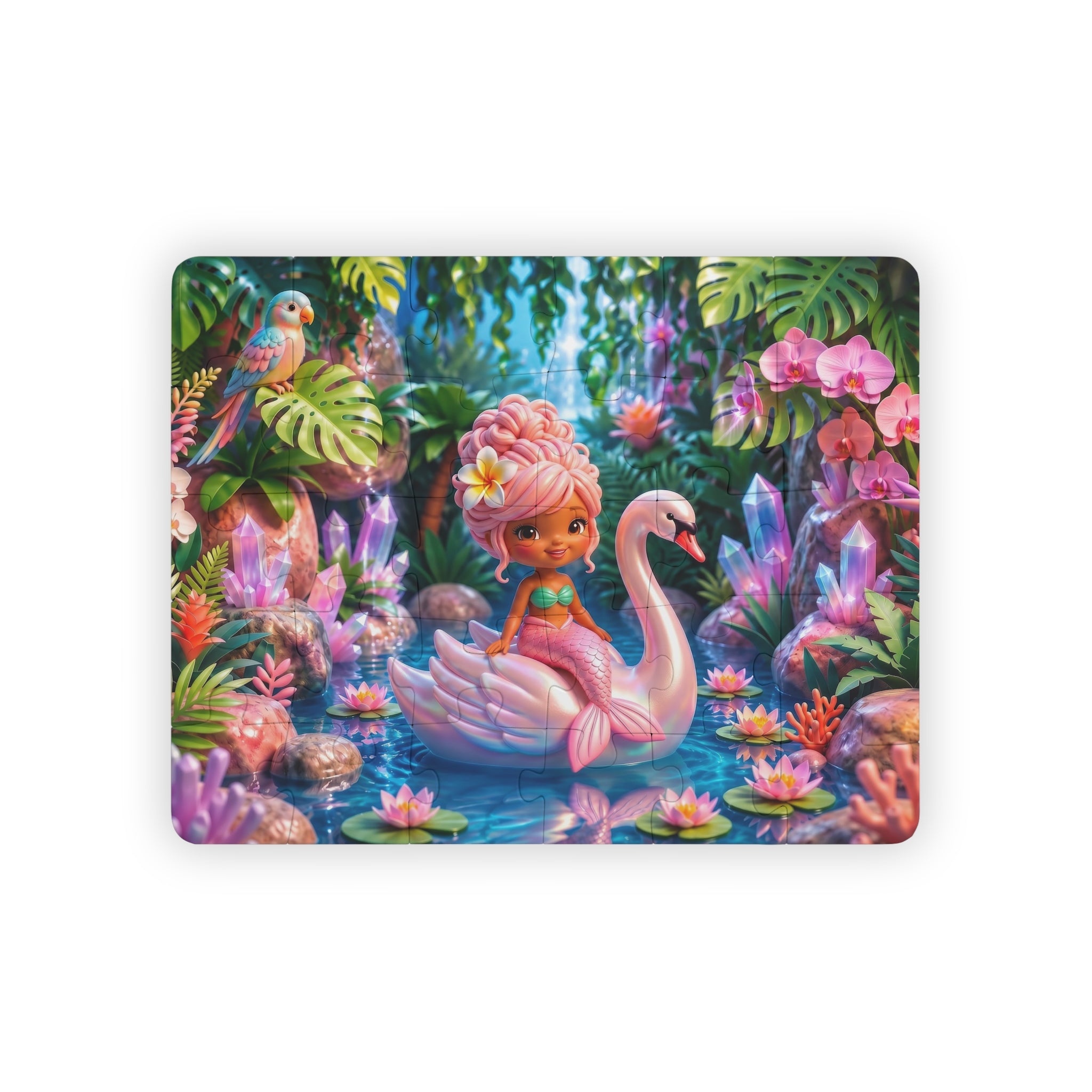 Mermaid & Swan Friend — 30-Piece Jigsaw Puzzle
