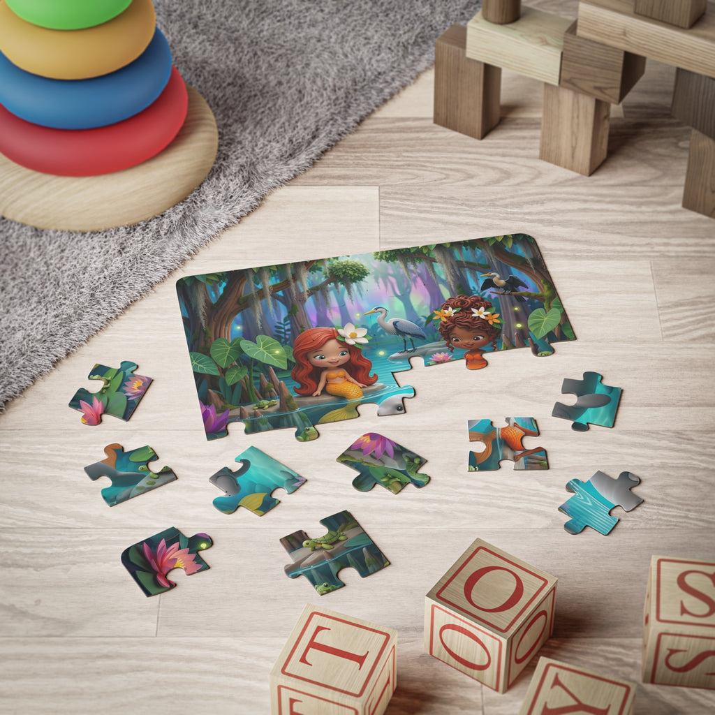 Mermaid Friends in Magical Swamp — 30-Piece Kids Puzzle