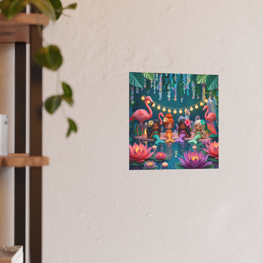 Colorful Night in Mermaid Cove — Satin/Matte Print