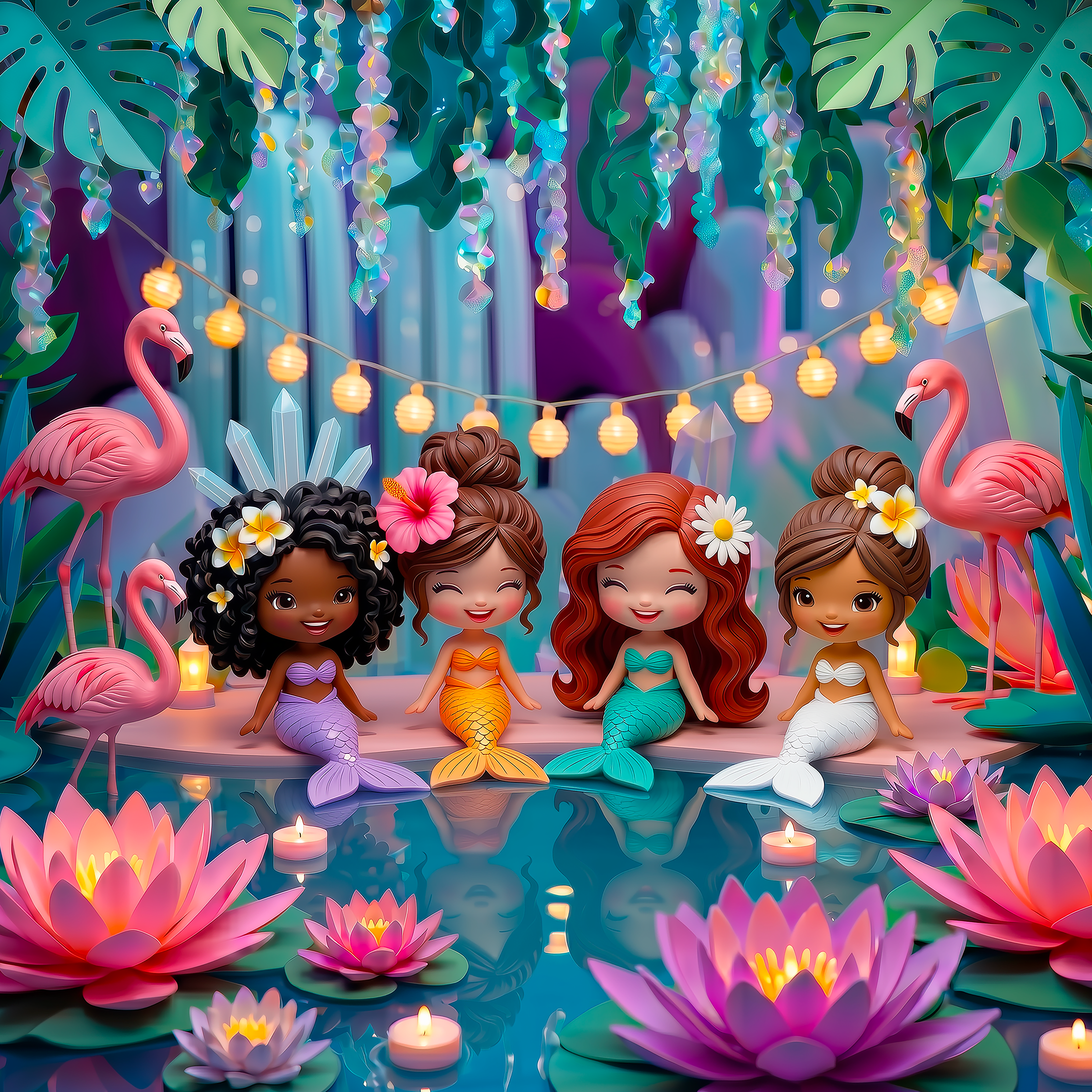 Mermaid Cove Girls Night Wall Art